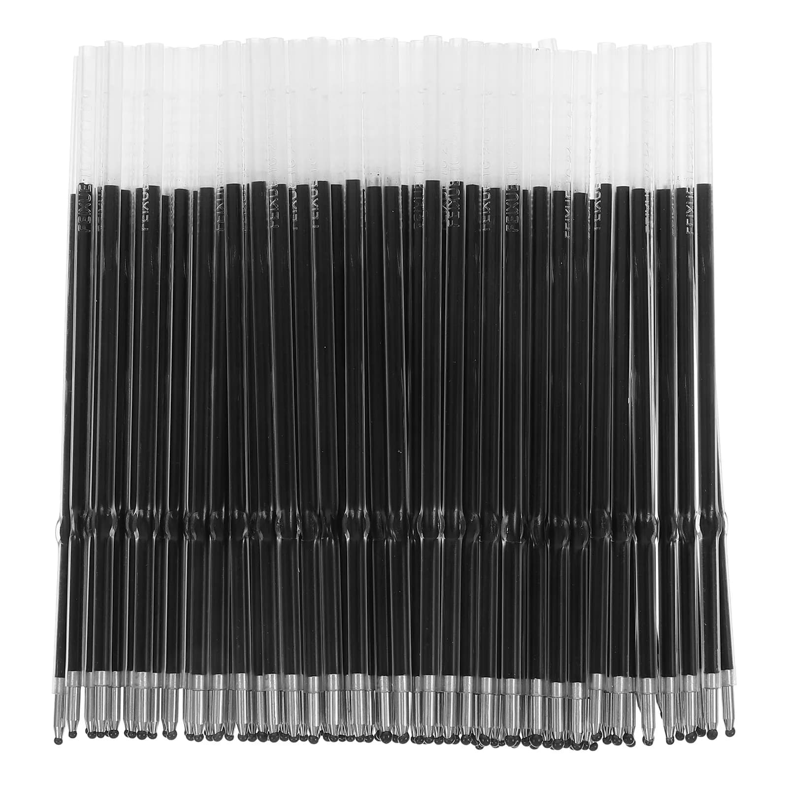 100 Pezzi Ricariche Universali per Penne a Sfera 0.7mm Punta Fine Inchiostro Gel Retrattile Ricarica Sostitutiva Asciugatura Rapida Flusso Scorrevole Acciaio Inossidabile