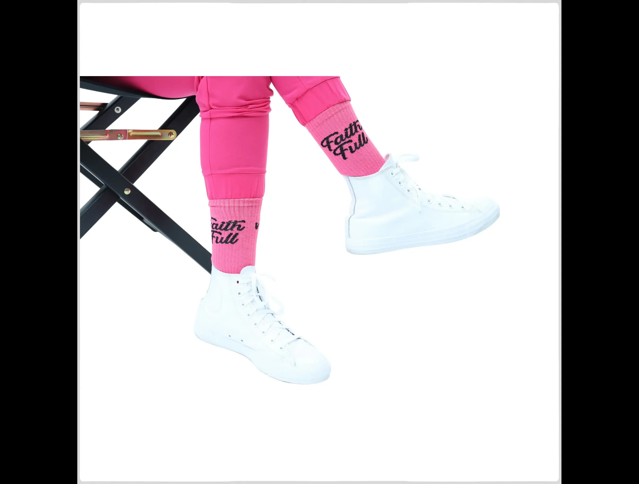 Faithfull hot pink socks