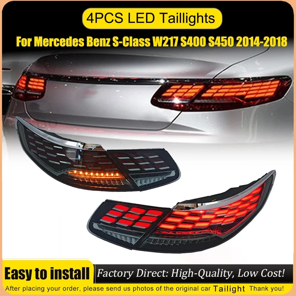 Auto Per Benz Classe S Coupe W217 C217 Fanale Posteriore 2014-2020 Aggiornamento Modificato DRL Dinamico Segnale di Girata Fanale Posteriore A LED Accessori Auto