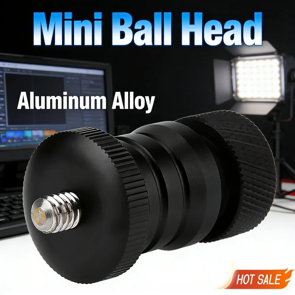 Mini Sfera Head with Thread 1/4, Stackable Ball Head for Mini Camera Support, for Magic Finger Arm and Monitor