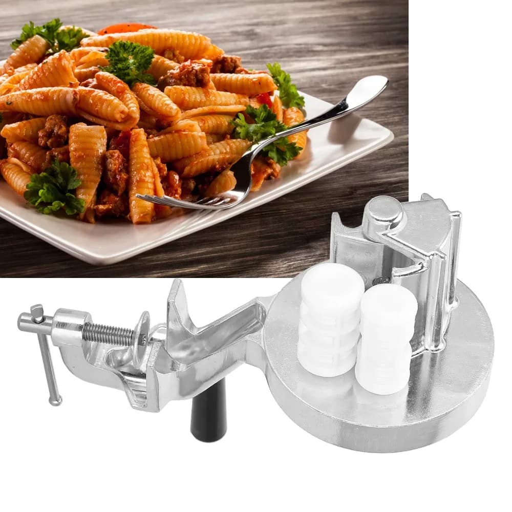 Aluminum Alloy Macaroni Maker Silver Non-Stick Surface Pasta Maker Machine Durable Easy Operation Manual Pasta Extruder