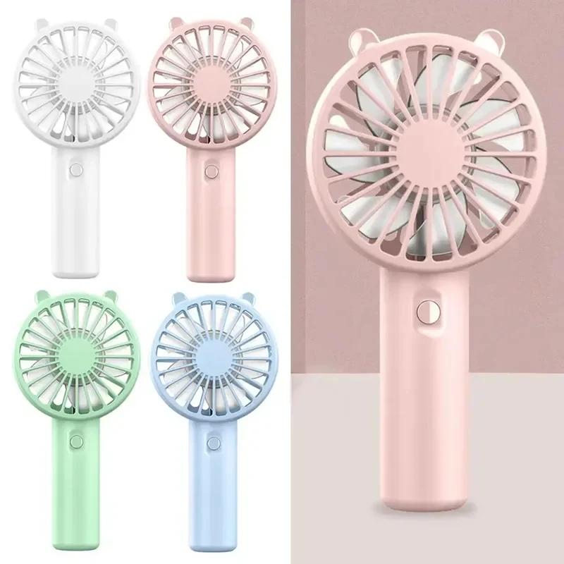 Mini USB Rechargeable Portable Fan, Silent for Makeup Eyelashes, Desk and External Use