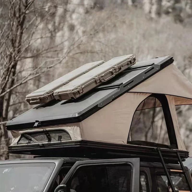 Tenda da tetto in alluminio con guscio rigido Tenda da tetto per auto con guscio rigido Telaio da tetto con pannello solare