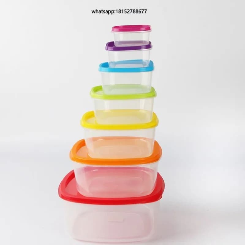 Rainbow 7pcs Food Container Plastic Food Container Food Storage Container