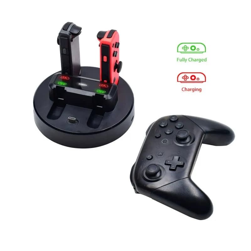 Accessori portatili per Nintendo Switch, stazione di ricarica per controller, adattatore CA per Switch Joycon, supporta la ricarica di 4 Joy-con