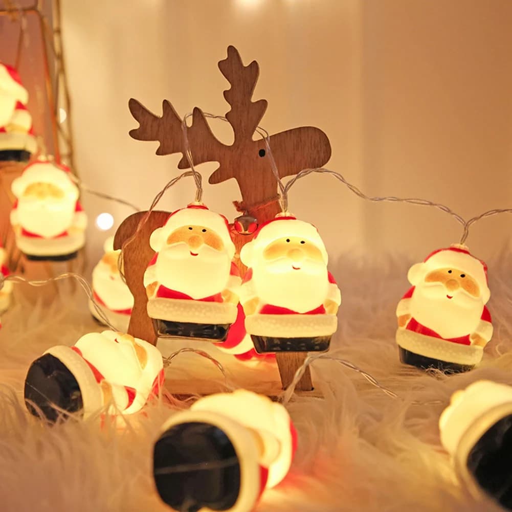 Kit Luci per Testa di Babbo Natale ABXF-Light, Decorazione Natalizia per Anziani, Decorazione Fiabesca per Cameretta dei Bambini