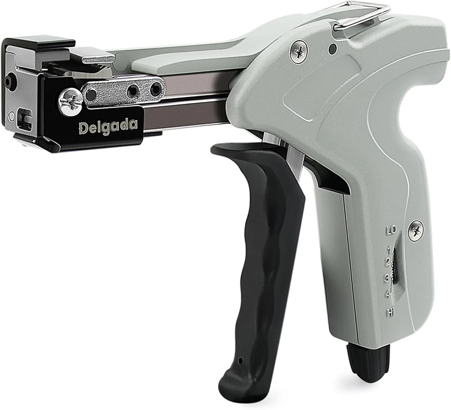 Pistola per fascette in acciaio inossidabile, strumento professionale per il taglio e il serraggio automatico, tensione regolabile su 4 livelli