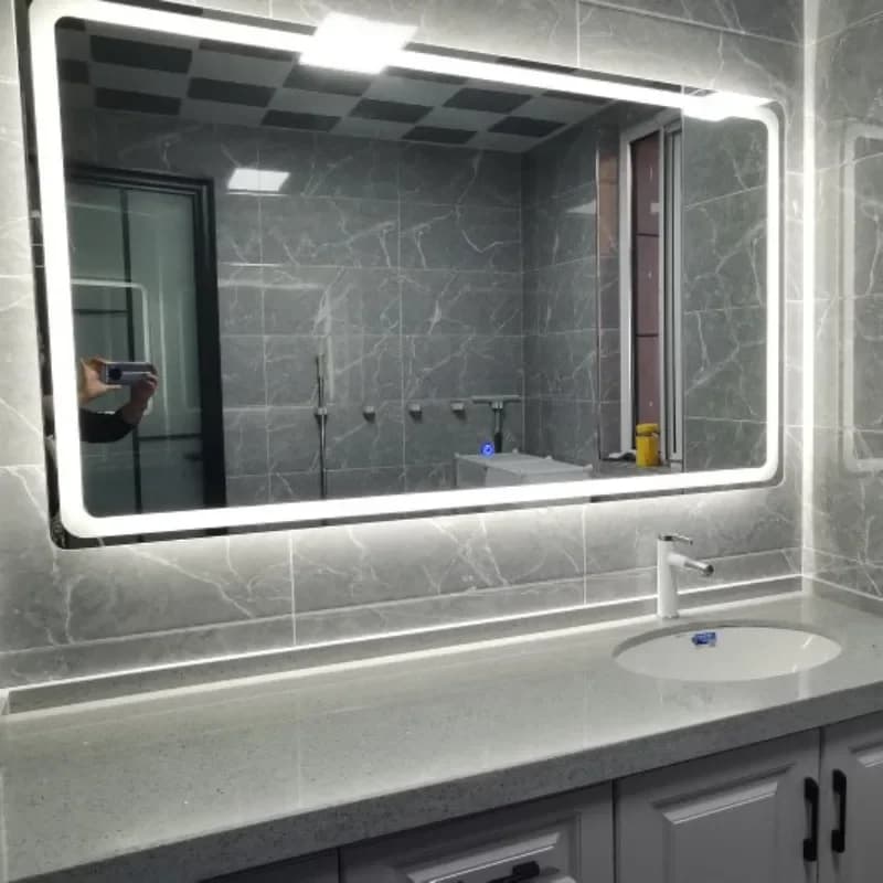 Specchio intelligente per bagno WC WC Specchio per WC Specchio per luce a LED Trucco Disappannante Touch screen a induzione del corpo umano Smart