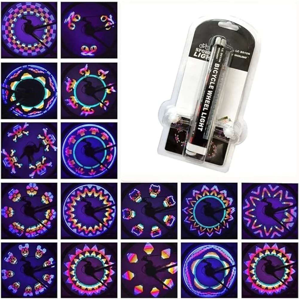 LED Bicycle Wheel Lights 42 Styles Bicycle Spoke Lamps Night Riding Decoration Safety and Warning Essential Equipment for Riders