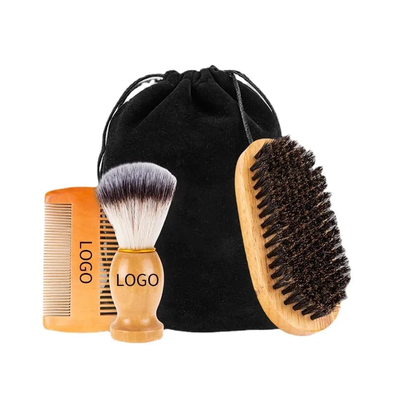 3 Pz/set Setola di Cinghiale Barba Toelettatura Pennello da Barba da Uomo Barbiere Portatile Spazzola per Barba Naturale Pulizia Del Viso Strumenti per Baffi