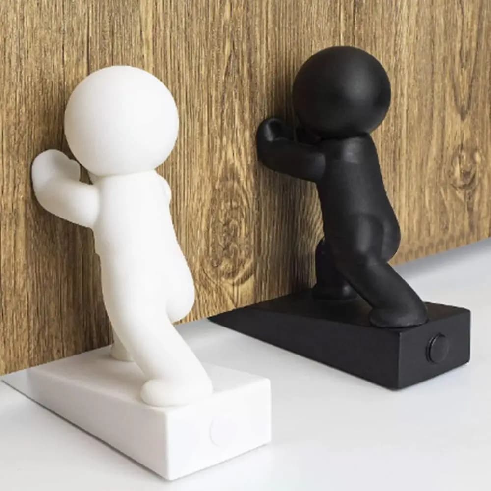 Divertente Fermaporta Decorativo a Forma di Cartone Animato, Senza Foratura, Antiscivolo e Antiurto per Casa e Camera da Letto