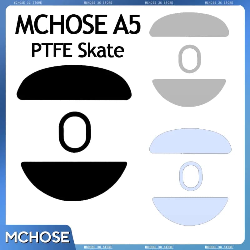 Pattini per mouse Ultraglide in PTFE Teflon, piedini di ricambio lisci per mouse da gioco universale MCHOSE A5 Pro Ax5 in magnesio e alluminio