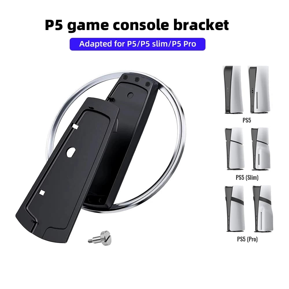 Supporto per console PS5, realizzato in lega robusta e resistente, antiscivolo, adatto per P5/P5 Pro/P5 Slim, accessori P5
