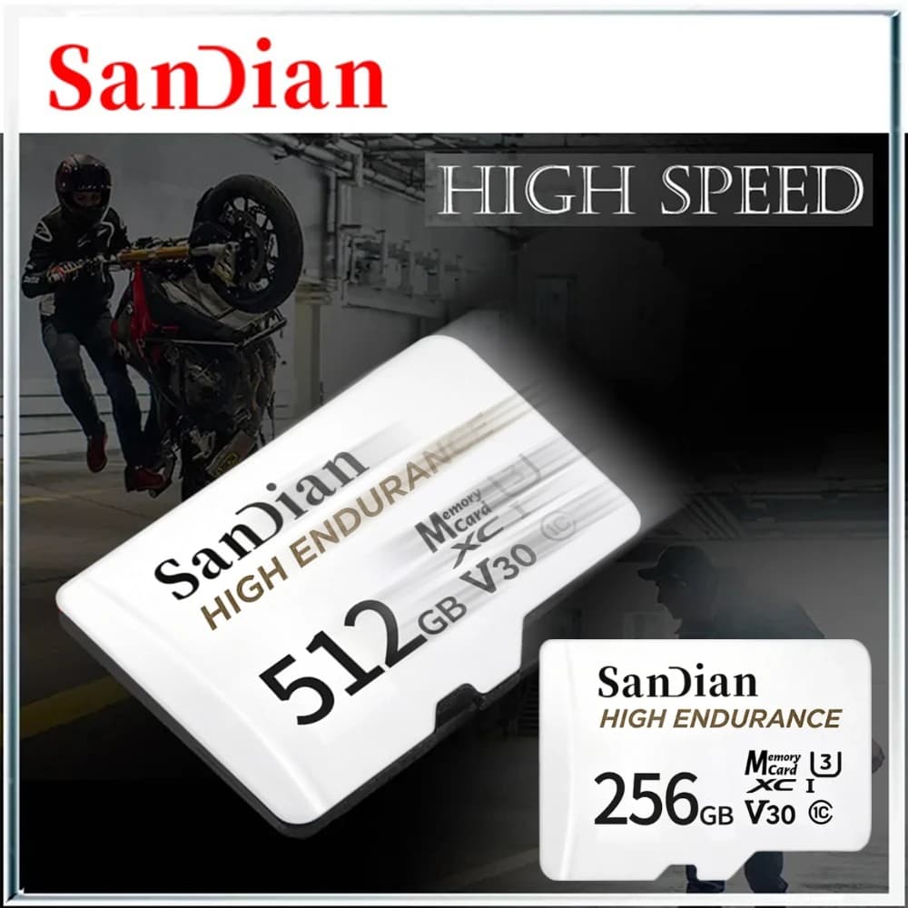 Scheda di memoria micro TF SD V30 U3 C10 ad alta resistenza 2026 per dash cam o monitoraggio domestico 128GB