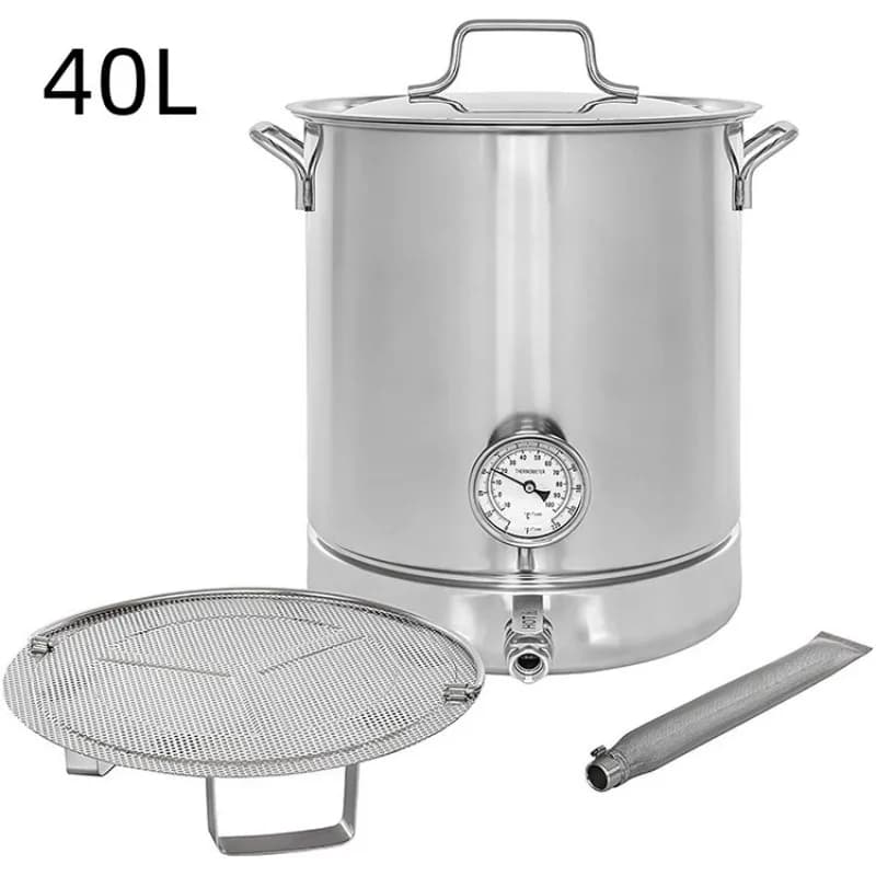 Set di avviamento per birra fatta in casa in acciaio inossidabile 30L/40L con rubinetto termometro