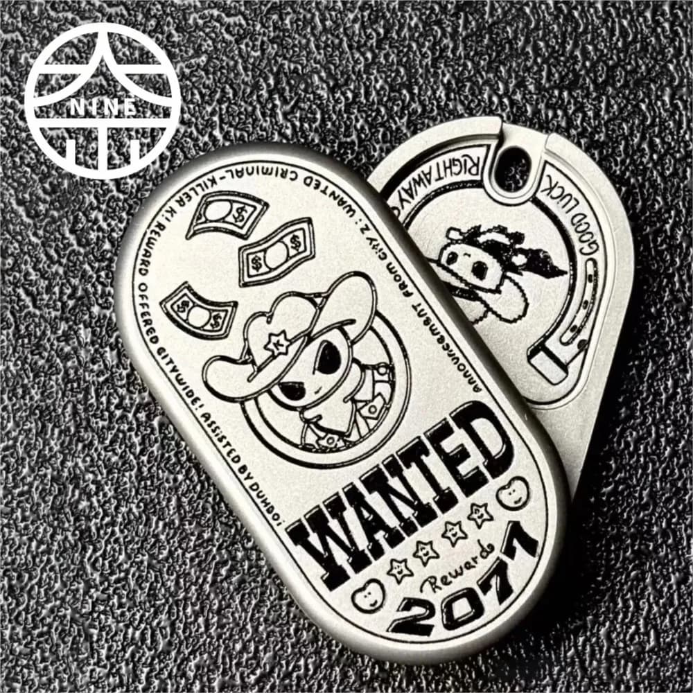 NINE EDC Cowboy Boy 2.0 Stainless Steel Fidget Slider Rotates Left And Right 360° Push Slider Fidget Toys For Adults