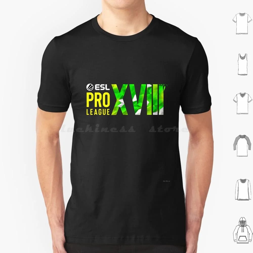 Maglietta ESL Pro League Stagione 18 per Uomo, Donna e Bambini, Taglia 6XL, CSGO Counter Strike Steam League Tournament Valve CS CS Go FPS Game Gaben