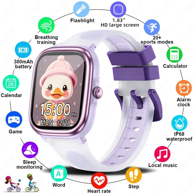 LIGE 2026 Nuovo Smartwatch Educativo per Bambini, Orologio Intelligente con Giochi e Puzzle, Impermeabile IP68, Monitoraggio della Salute, Regalo per Ragazzi e Ragazze