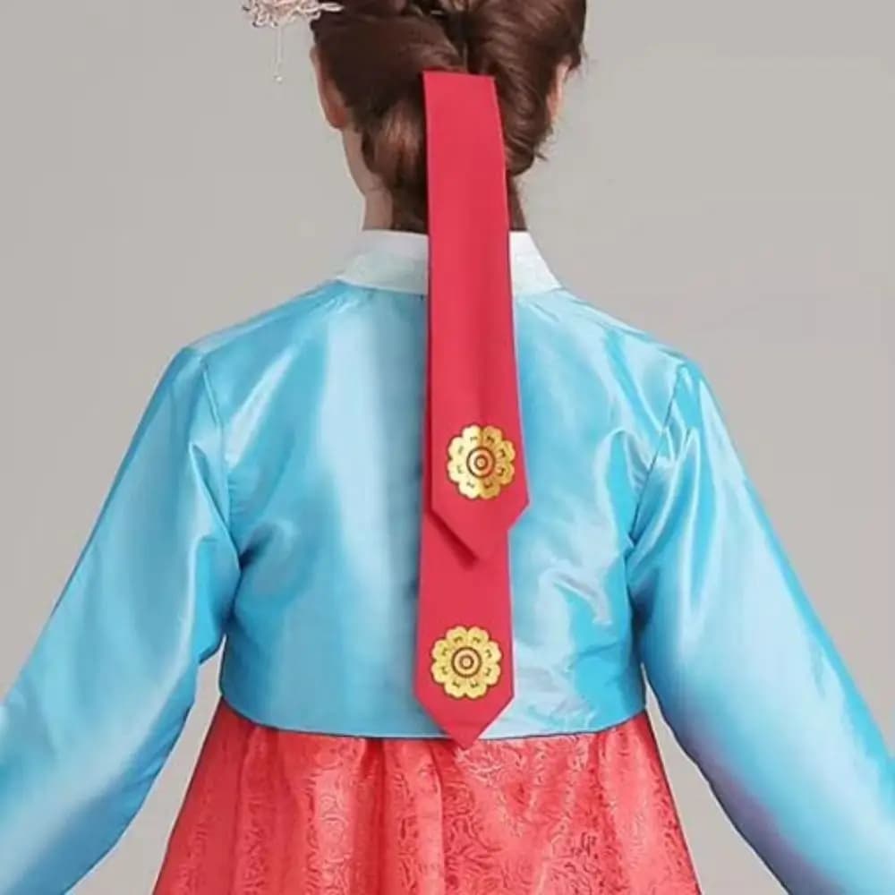 Fascia per capelli classica coreana con fiore, nastro tradizionale, copricapo Hanbok coreano, fermaglio per capelli, costume da palcoscenico per bambini