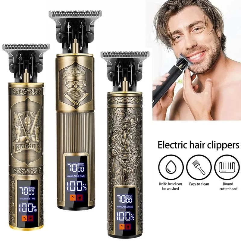 T9 Hair Clipper Body Groomer 4 Guide Combs Cleaning Brush USB C Wire Cordless Rechargeable Beard Trimmer for Men Multi Use Tool