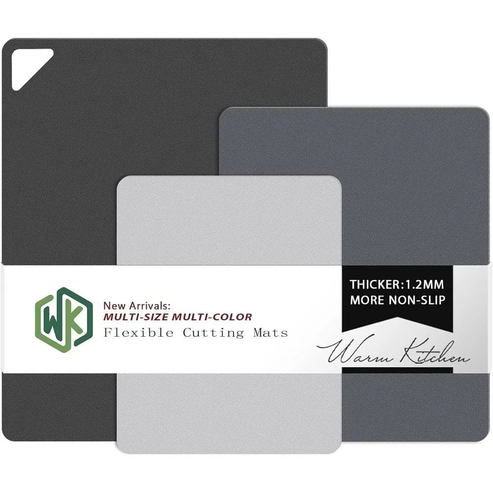 Flexible Plastic Cutting Boards Mats for Kitchen, Non Slip Cutting Mat, Thin Sheets, BPA Free, Dishwasher Safe, Multi Sizes