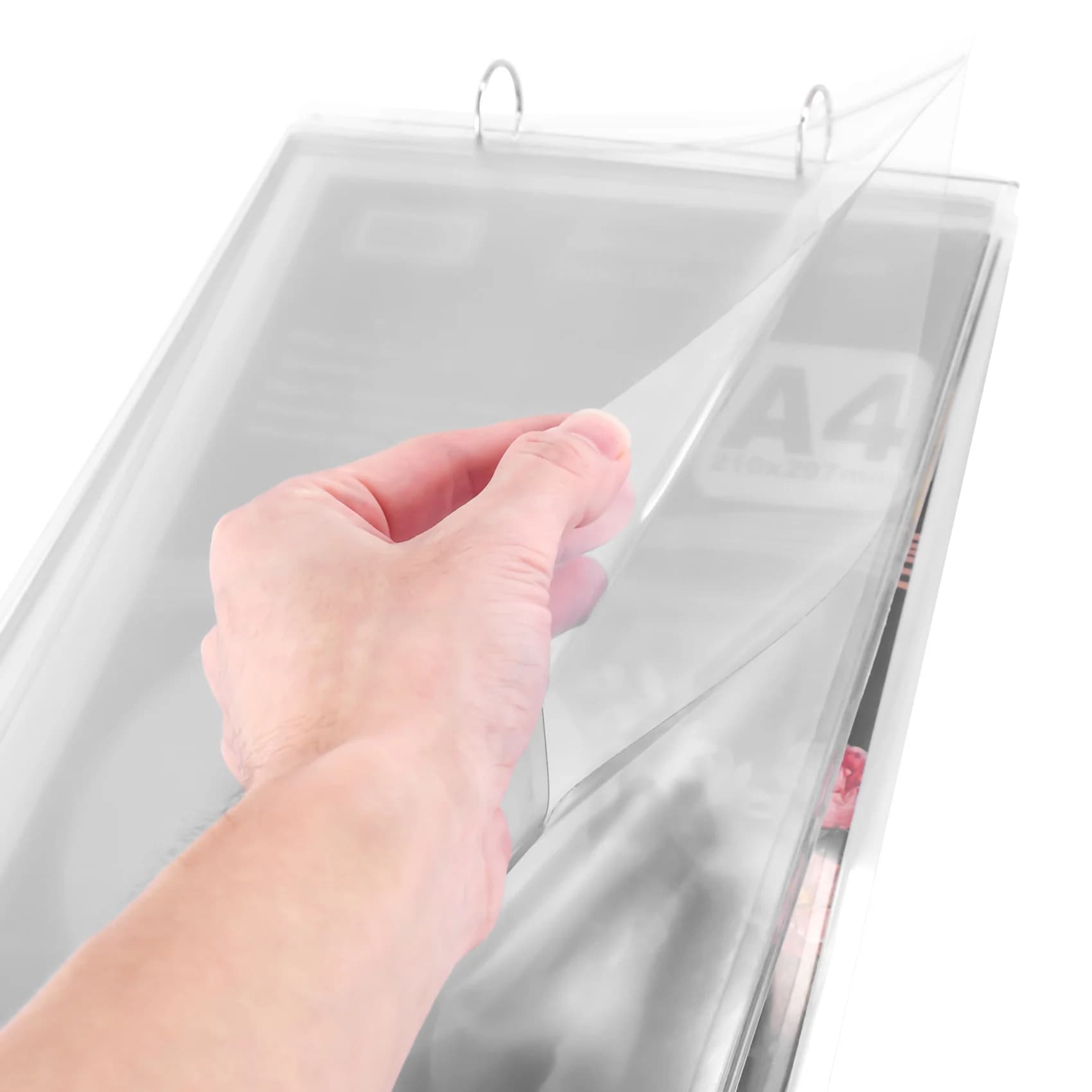 ABIY-A4 Espositore per etichette per carte con display ribaltabile multilage Porta menu aziendale per etichette staccabili