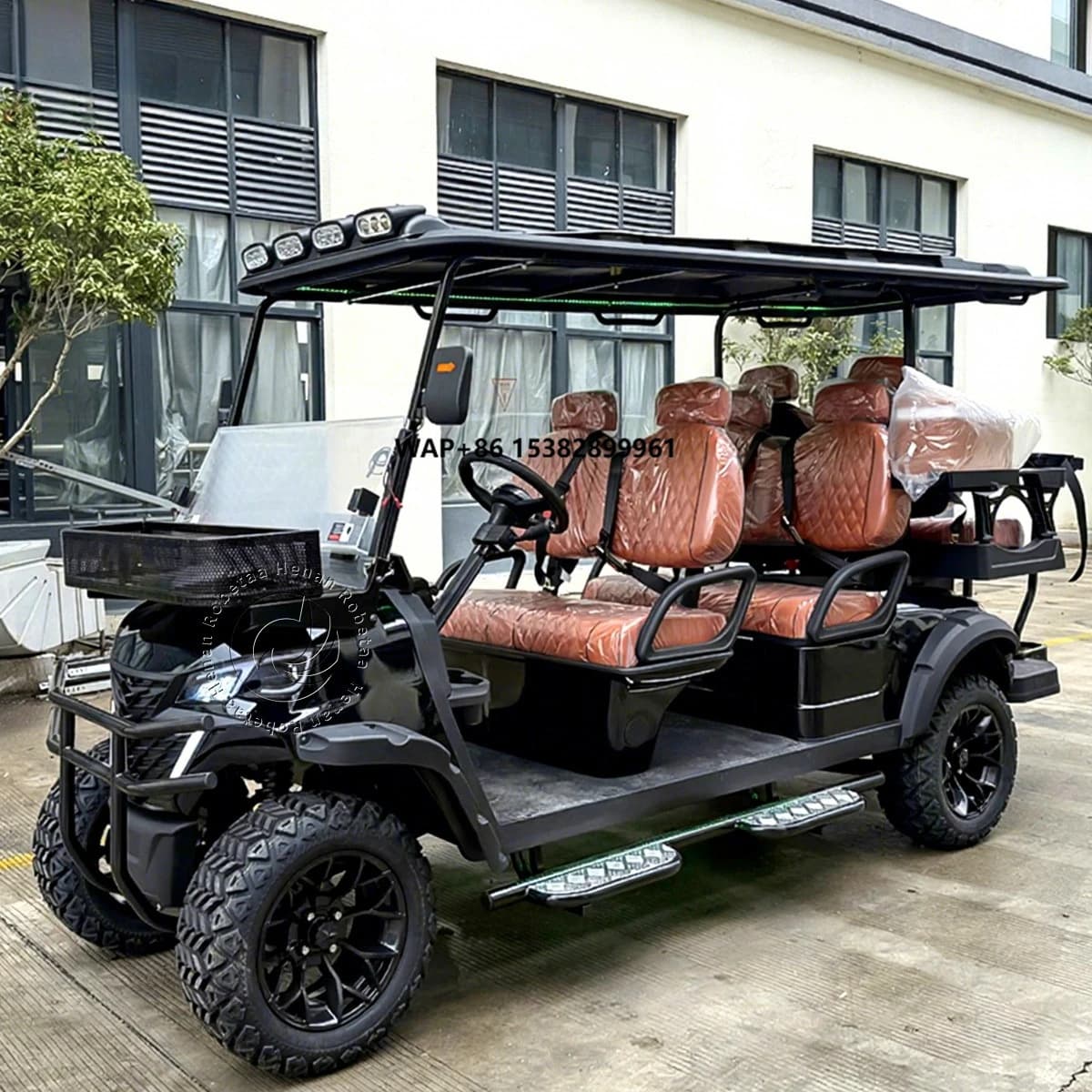 Nuovo Design 2026: Golf Cart Elettrico al Litio con Pannello Solare, 6 Posti, per Fuoristrada