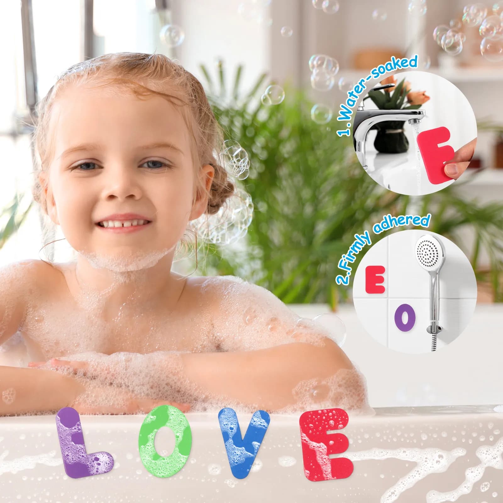 Set di 36 Accessori Galleggianti Premium per il Bagnetto dei Bambini: Educativi per Contare, Scrivere e Riconoscere i Colori