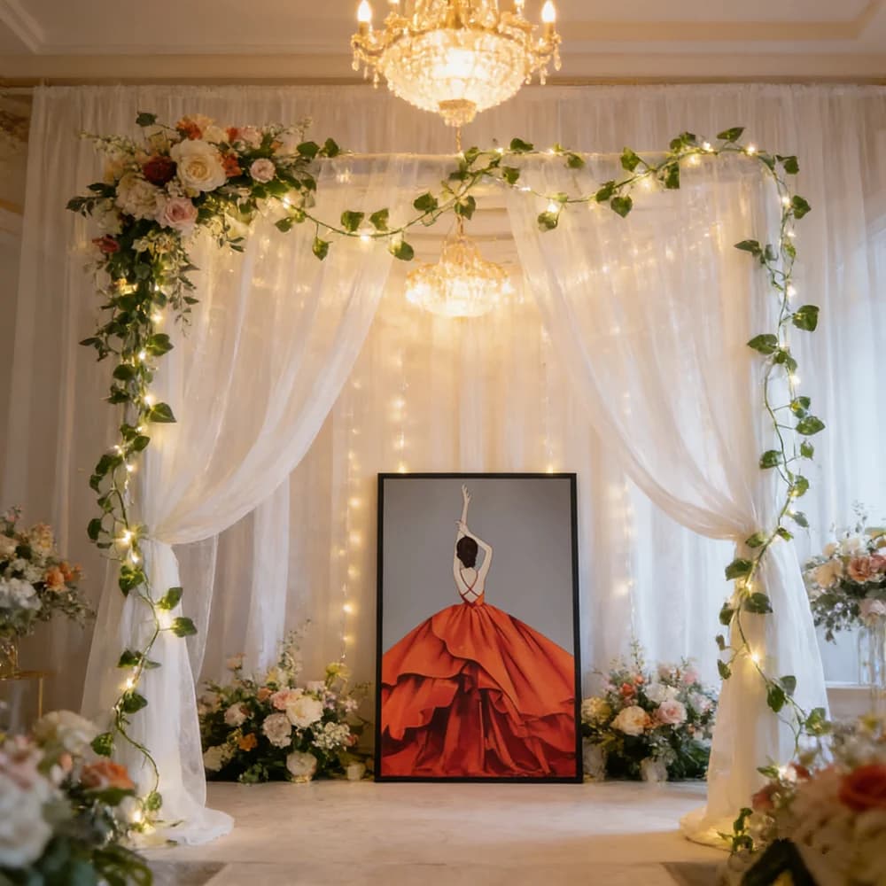 Stringa di luci a LED con foglie verdi da 20/50 LED, luci natalizie per matrimoni, feste, decorazioni per casa, giardino, cortile, alimentate a batteria