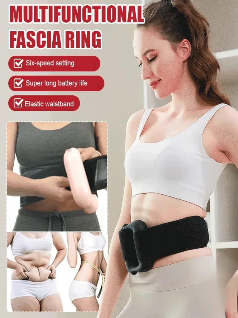 High-Frequency Vibration Fascia Ring Massage Gun, Percussive Muscle Massager for Deep Tissue Relaxation and Fatigue Relief