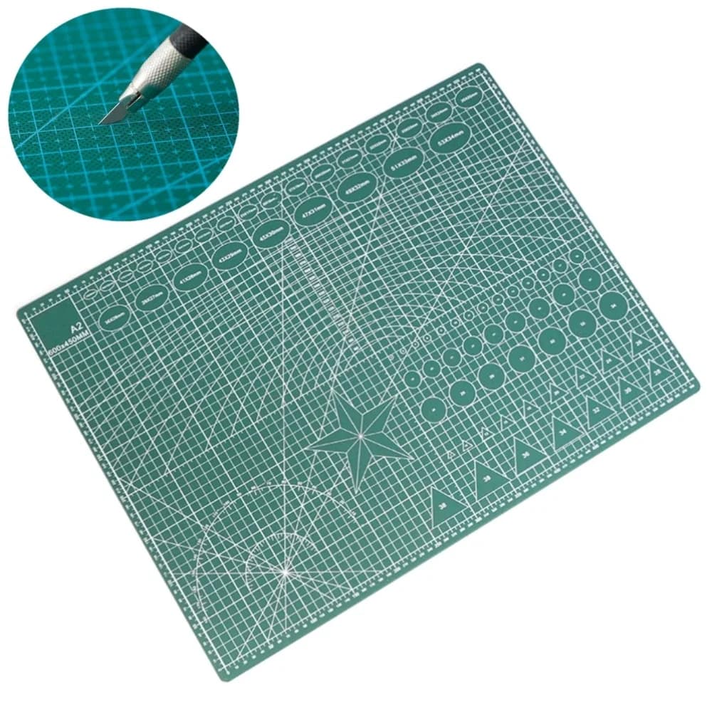 Strumenti artigianali per schede di scrapbooking con tappetino da taglio autorigenerante a doppia stampa in PVC A2