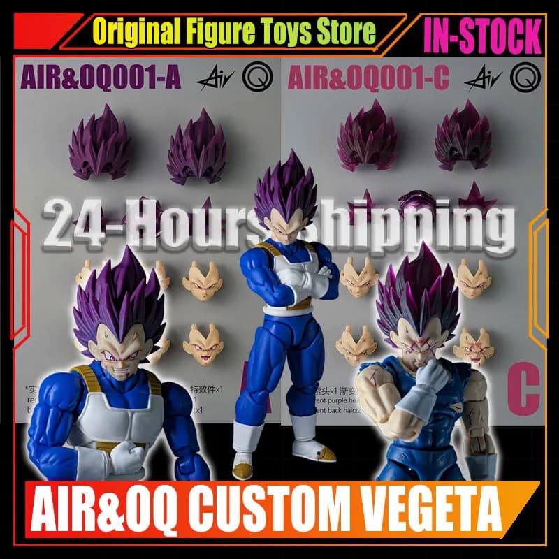 Spedizione in 24 Ore, Air&OQ Studio Dragon Ball Z Ultra Ego Vegeta, Accessori per la Testa, Scultura della Testa di Vegeta, Modelli di Action Figure Anime