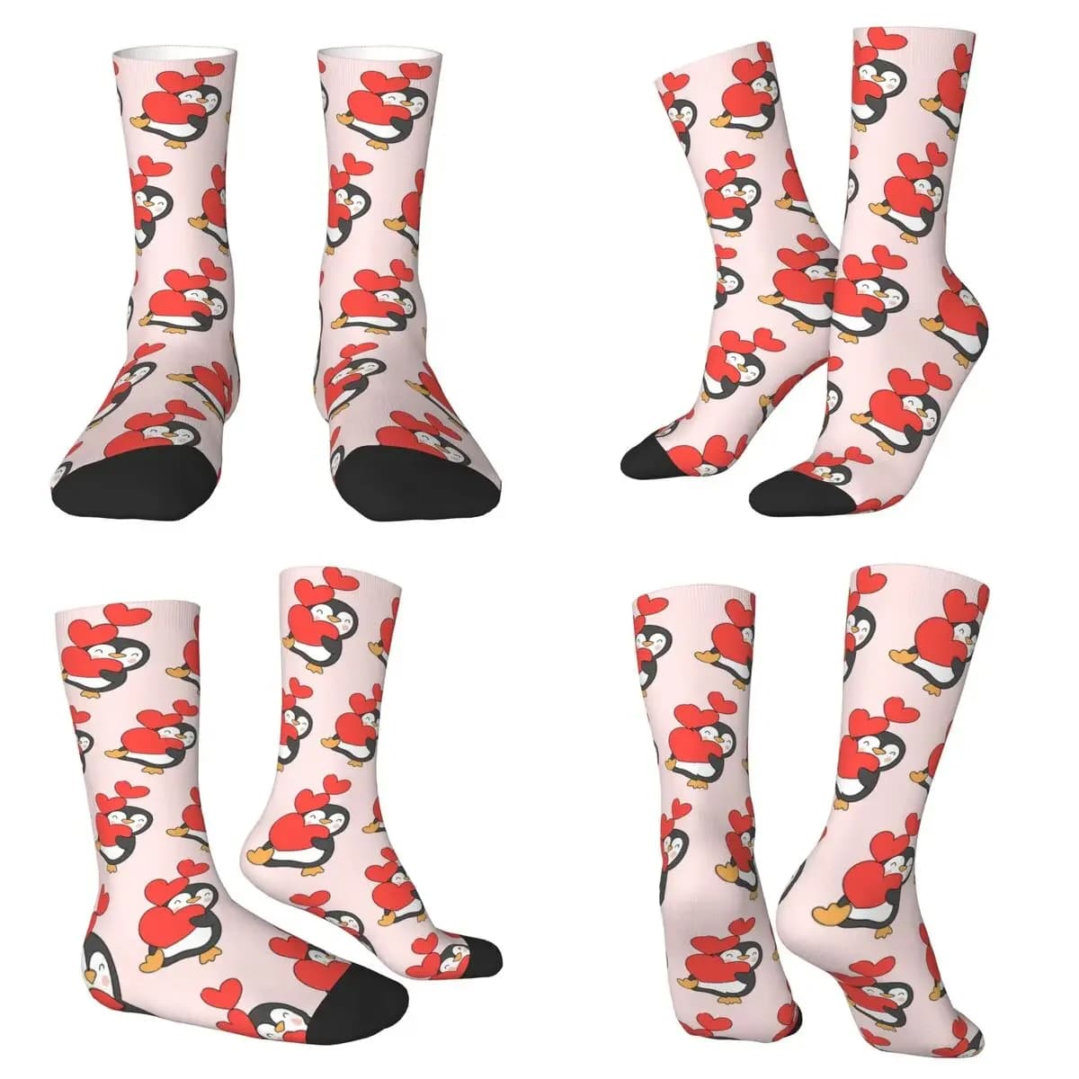 Socks with cute penguins, penguins, socks for children, socks that absorb sweat, long socks for all seasons, for men and women, Valentine's gifts
