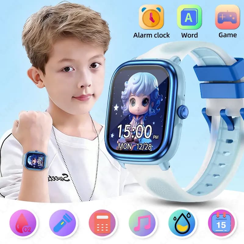 Nuovo Smartwatch per Bambini con Libro di Storie, Contapassi, Lettore Musicale, Giochi Multipli, Monitoraggio della Frequenza Cardiaca, Sveglia, Regalo per Bambini e Bambine