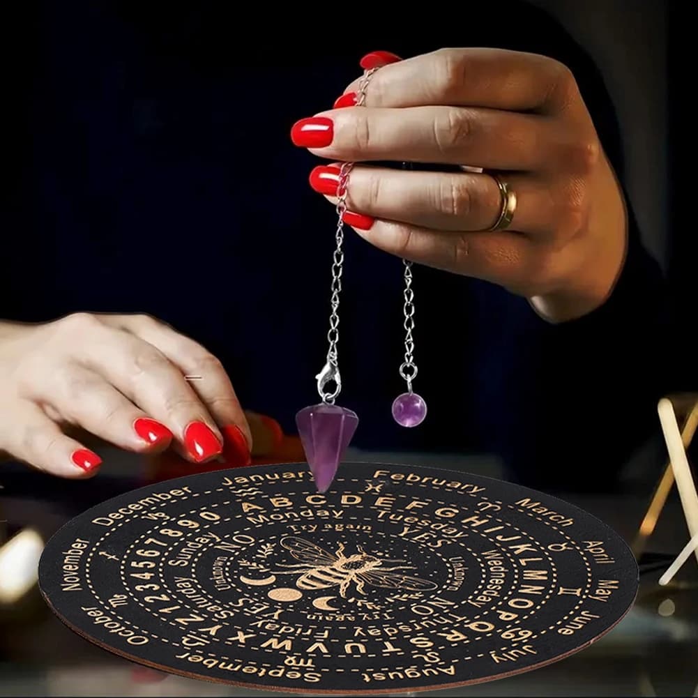 Pannello a pendolo in legno Costellazione Luna Sole Divinazione Guarigione energetica Piastra per meditazione Bacheca metafisica Fornitore per altare