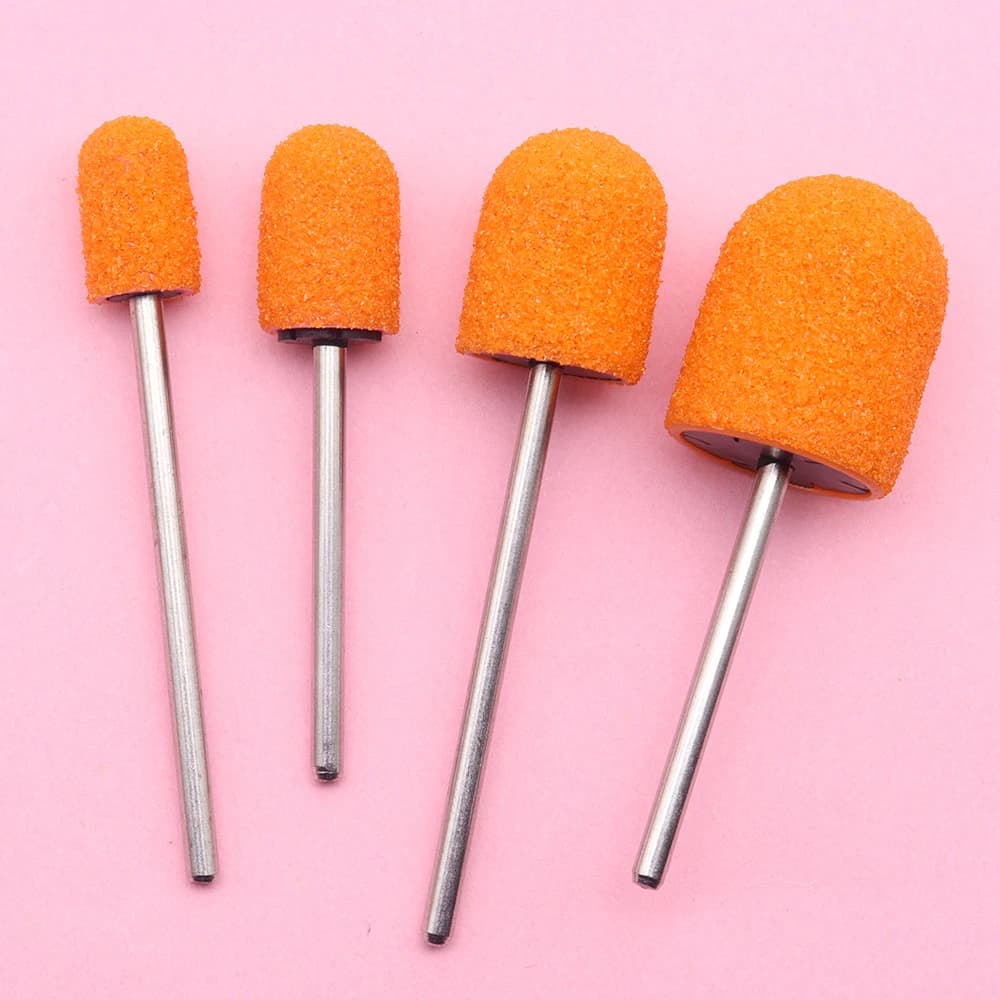 2/4 pcs. Rubber caps for cutters or abrasive caps for nails, nail clips with 2,35 mm attachment, for pedicure, UV gel removal, abrasive caps # Foot care 80