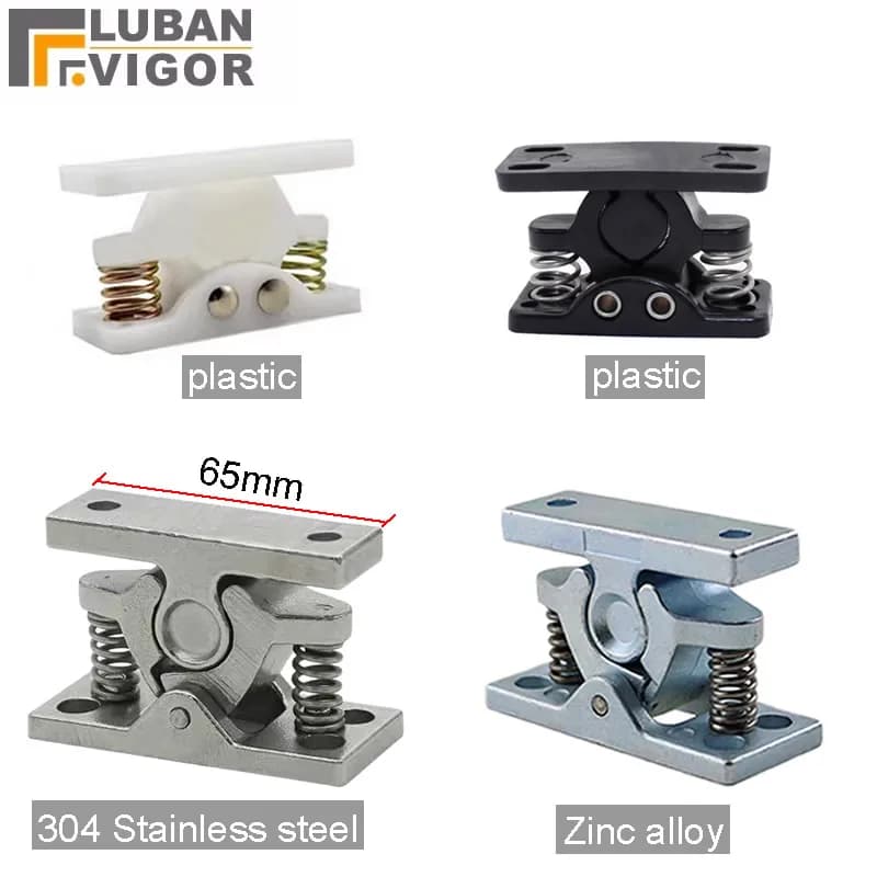 Heavy Duty Door stopper Spring Locked Door Catch Zinc alloy plastic Stainless steel for Trailer Boat Door Garage Cabinets