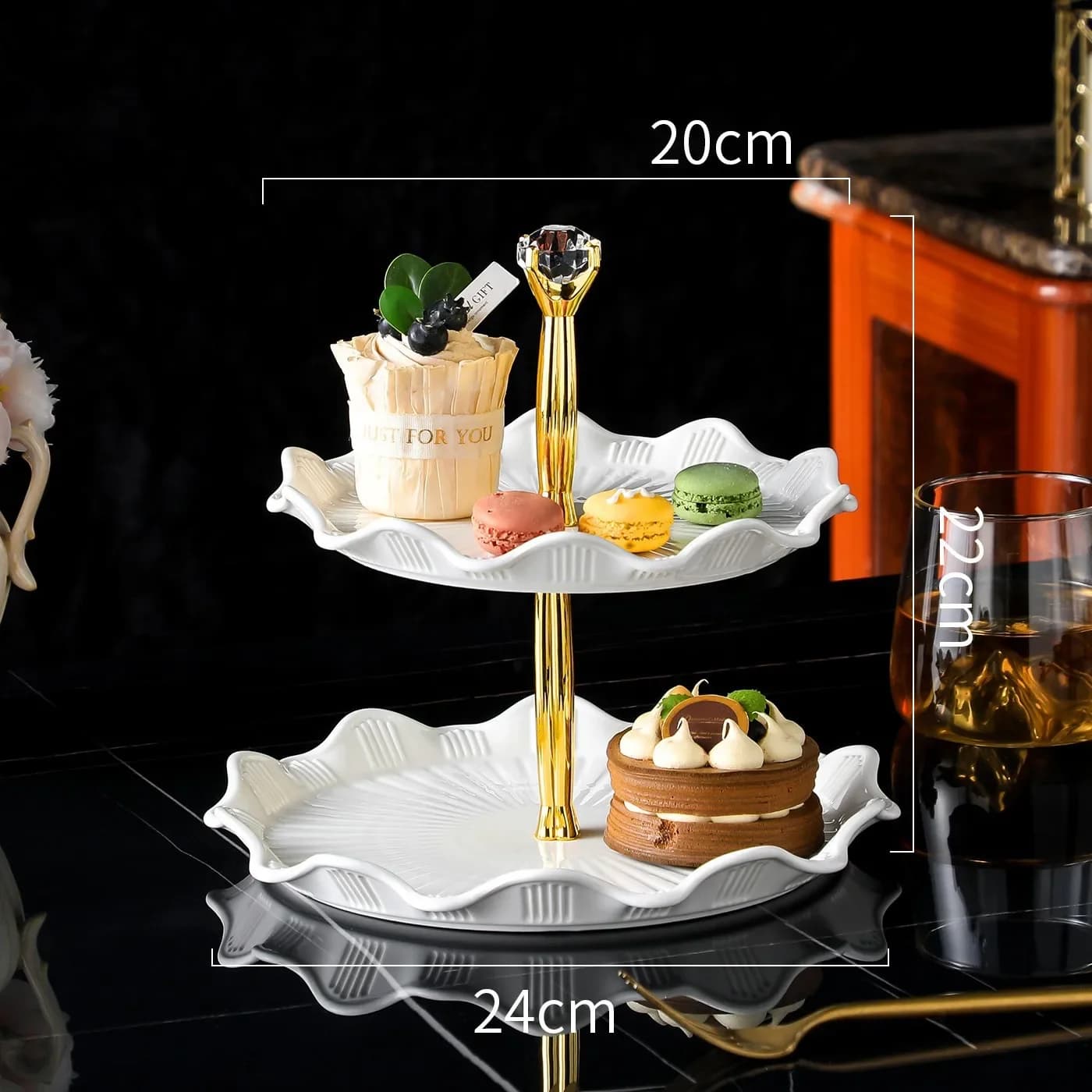 light luxury multi-layer fruit plate, living room household coffee table dried fruit display snack snack plate, front desk