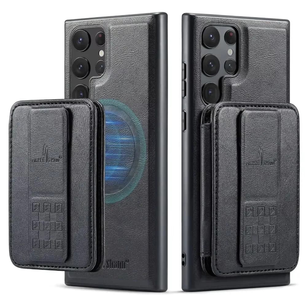 Custodia a portafoglio con slot per schede con blocco RFID staccabile 2 in 1 per Samsung Galaxy S24 Ultra S23 FE S22 Plus + Custodia in pelle PU antiurto