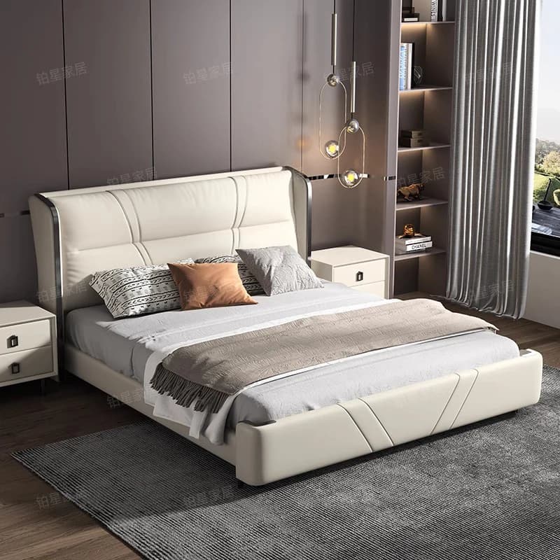 Letto con piattaforma in pelle Principessa Dormire Divano moderno Letto da massaggio Design di lusso Cane umano Letto Matrimoniale Lounge Suite Furniture