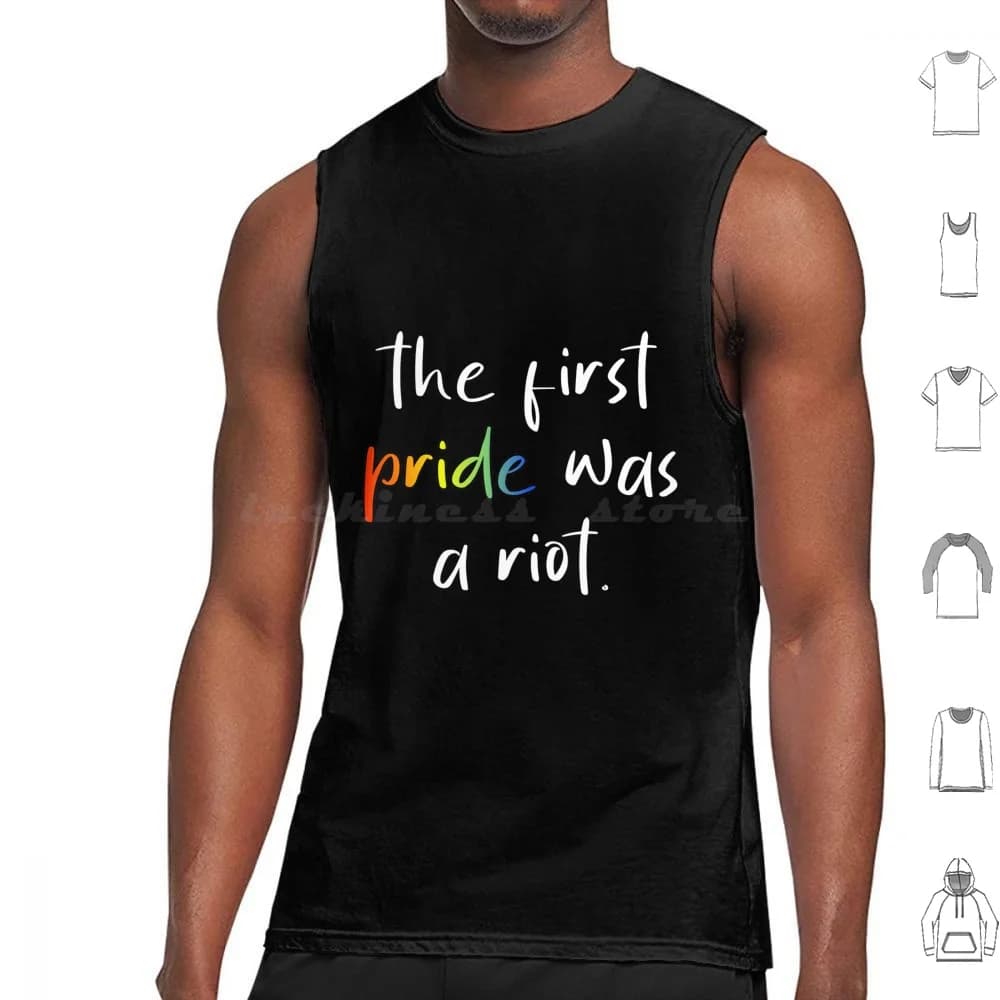 The First Pride Was A Riot ( Version Three ) Tank Tops Vest Sleeveless Pride Riot Stonewall Pride Queer Bisexual Black Lives