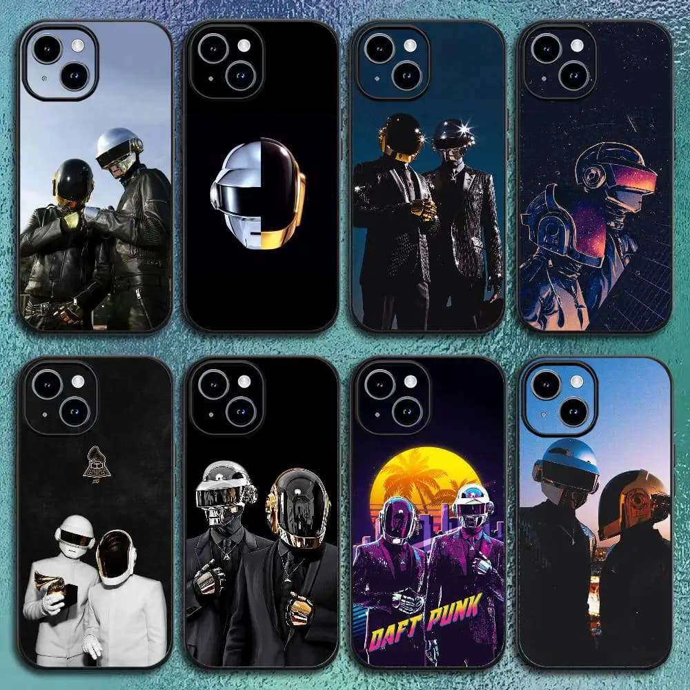 Custodia per telefono cool Daft Punk calda per IPhone 17 12 13 14 15 16Pro Max Plus Classic soft shell nero