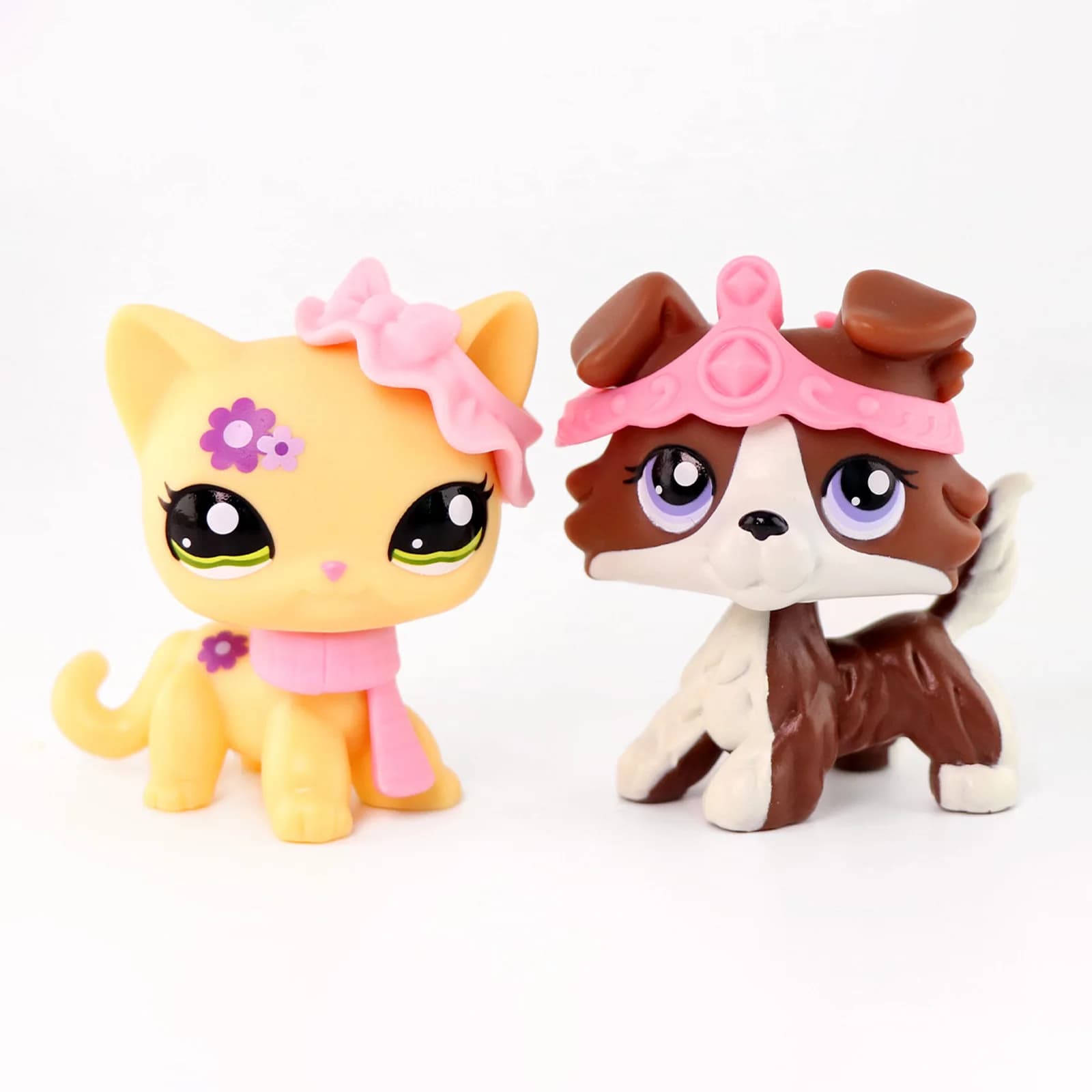 2 pezzi di giocattoli Minilpshop Bobble Head Collie Shorthair Cat # 1962 Accessori per Carrozzeria con Ornamento a Occhi Grandi e Fissaggio Magnetico