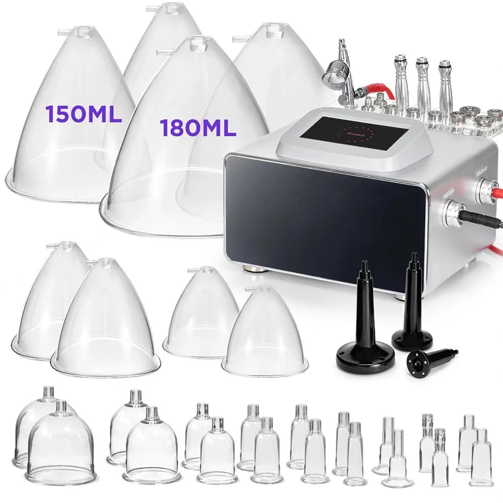 Spray gun for microdermobrasion for vacuum therapy machine 3 in 1 for body-shaped face