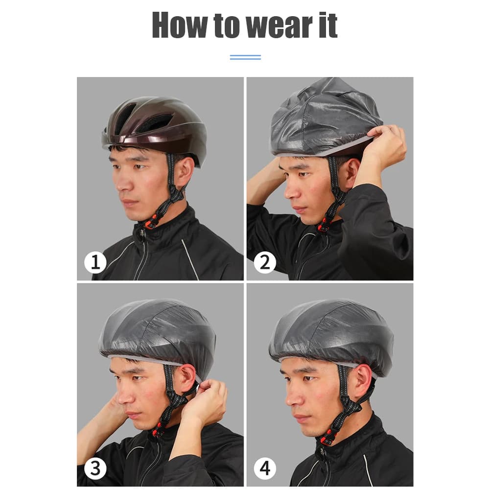 Road and MTB Bicycle Helmet Cover, Windproof and Rainproof Protection