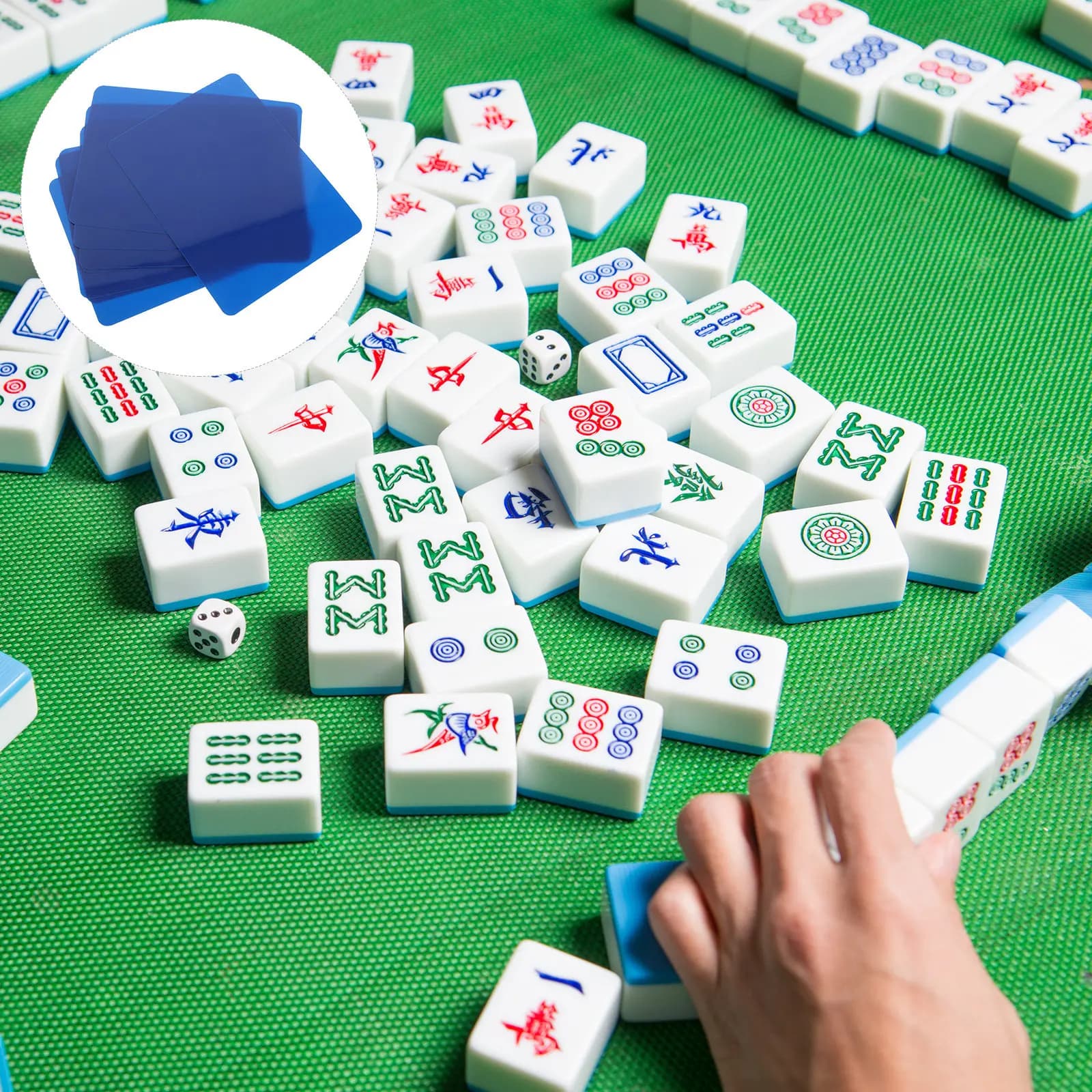 Macchina per Mescolare i Tessere del Mahjong, Vassoio Automatico per Gioco in Famiglia, 8 Pezzi