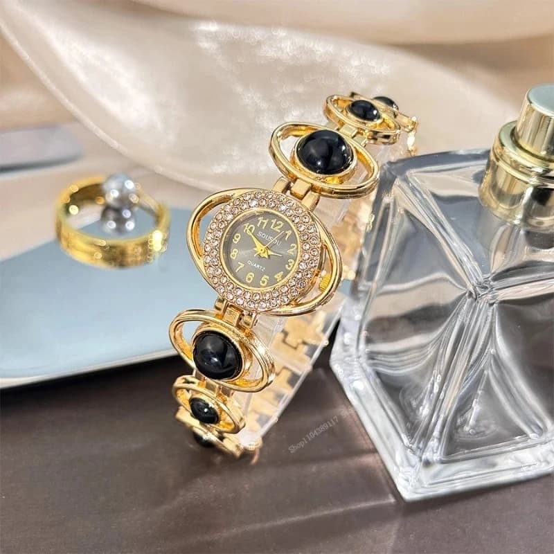 Nuovo Orologio Digitale di Lusso con Strass per Donna 2026, Quadrante Nebula, Bracciale Semplice, Elegante Orologio da Polso Femminile alla Moda