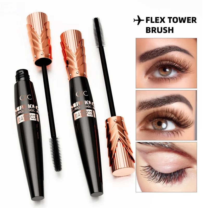New Product: Mascara Crown Head Black Gold, with Brush Large 4D, Waterproof, Moisturizing, Extending and Incurring, Long-Term Make-up Not to Waist