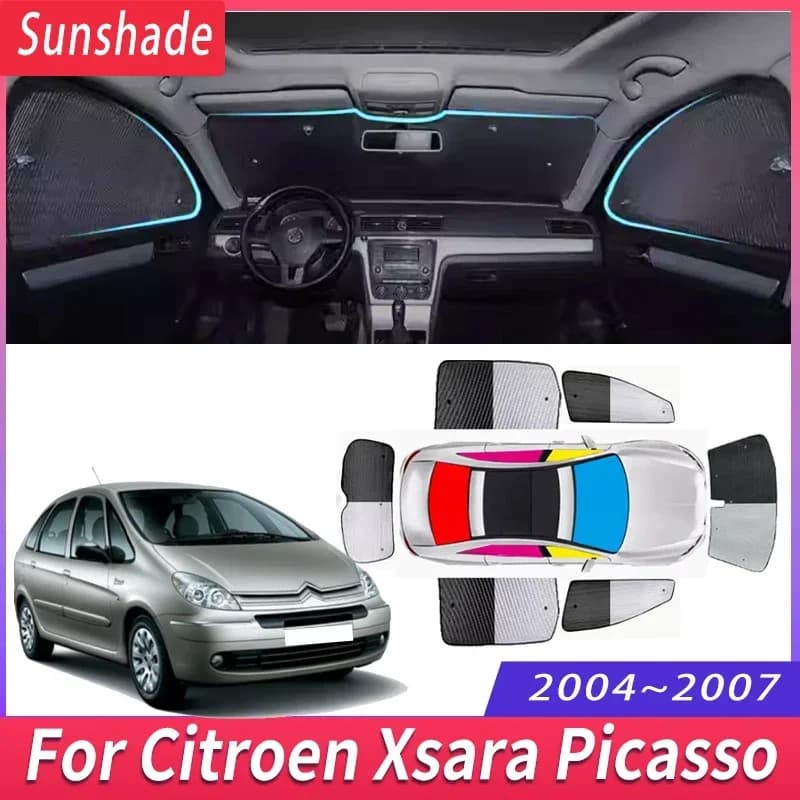 Auto Parasole Per Citroen Xsara Picasso 2004 ~ 2007 2006 Isolamento termico Protezione solare Parasole Parabrezza Visiera Accessori auto