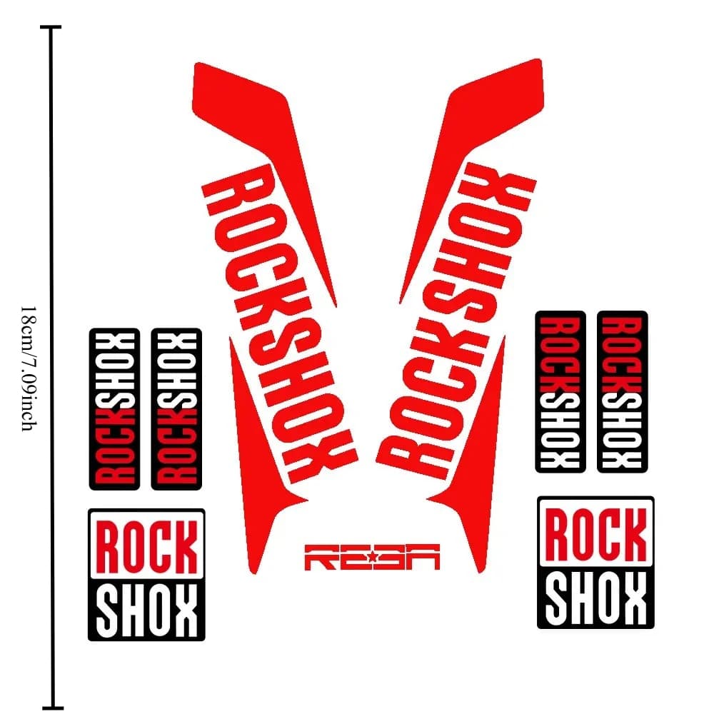 Adesivi in vinile per forcella REBA 2017 2018, kit di decalcomanie per forcella anteriore di mountain bike, decorazione impermeabile e antigraffio per forcella ammortizzata